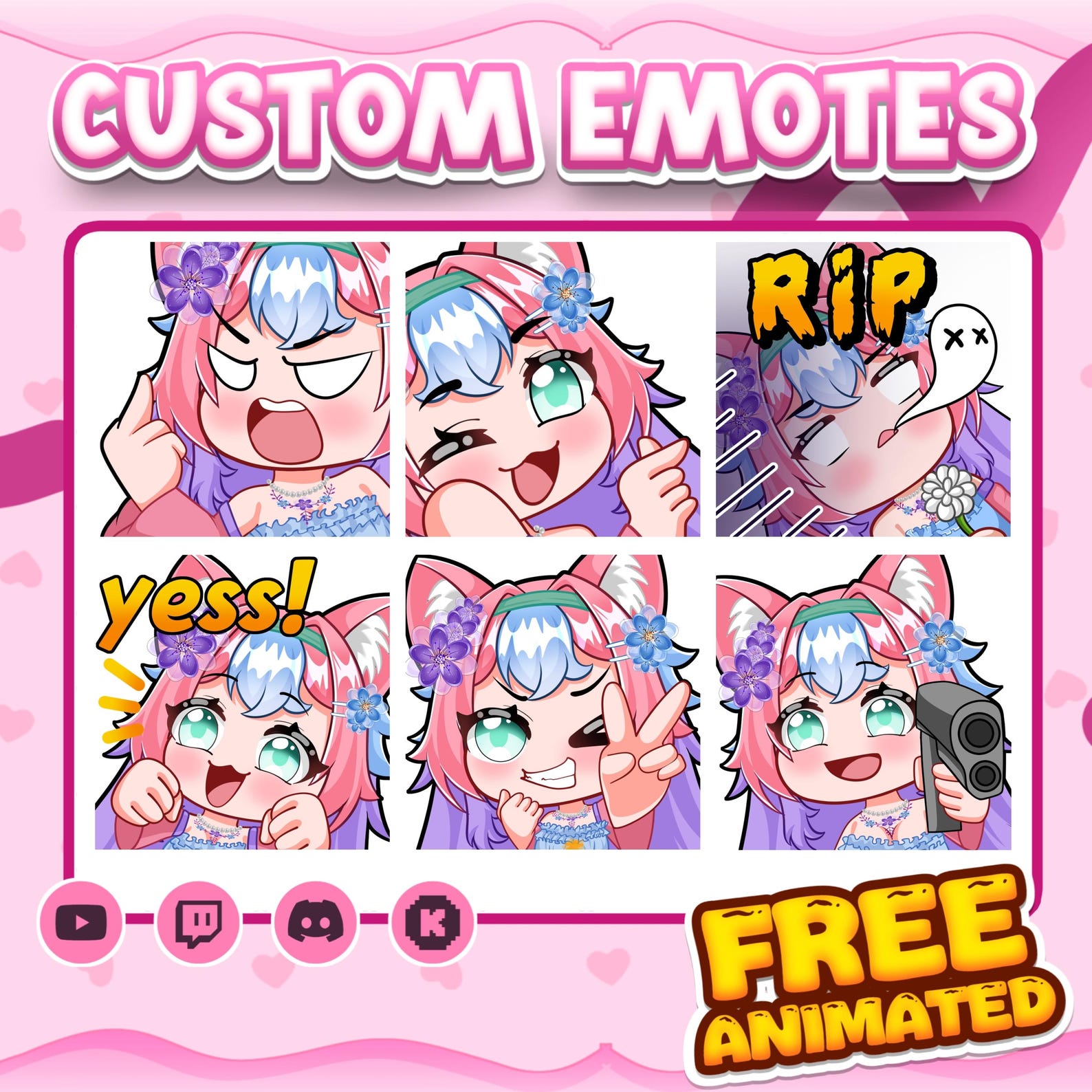 Custom Twitch Emotes | Animated Emotes | Twitch Emote for Streamer ...