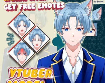 Modelo vtuber personalizado / comisión 2D en vivo / streamer virtual / arte vtuber / modelo 2D animado en vivo / estudio vtube
