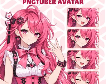 Benutzerdefinierte PNGTuber Auftrag | Anime PNGTuber Model für Twitch & YouTube | Reaktiver Streamer-Avatar | Kommerzielle Nutzung