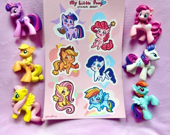 My Little Pony Chibis | Gloss Vinyl Sticker Sheet