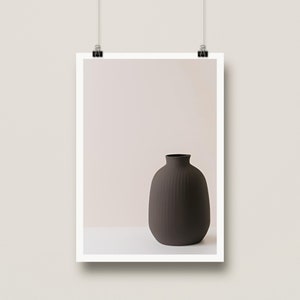 Minimalist Abstract Poster | Ribbed Vase | Digital Wall Art | Versatile Print | Modern Decor