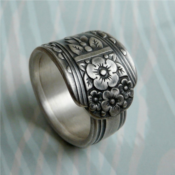 Antique Silver Spoon Ring - Ready to ship Size 10.5