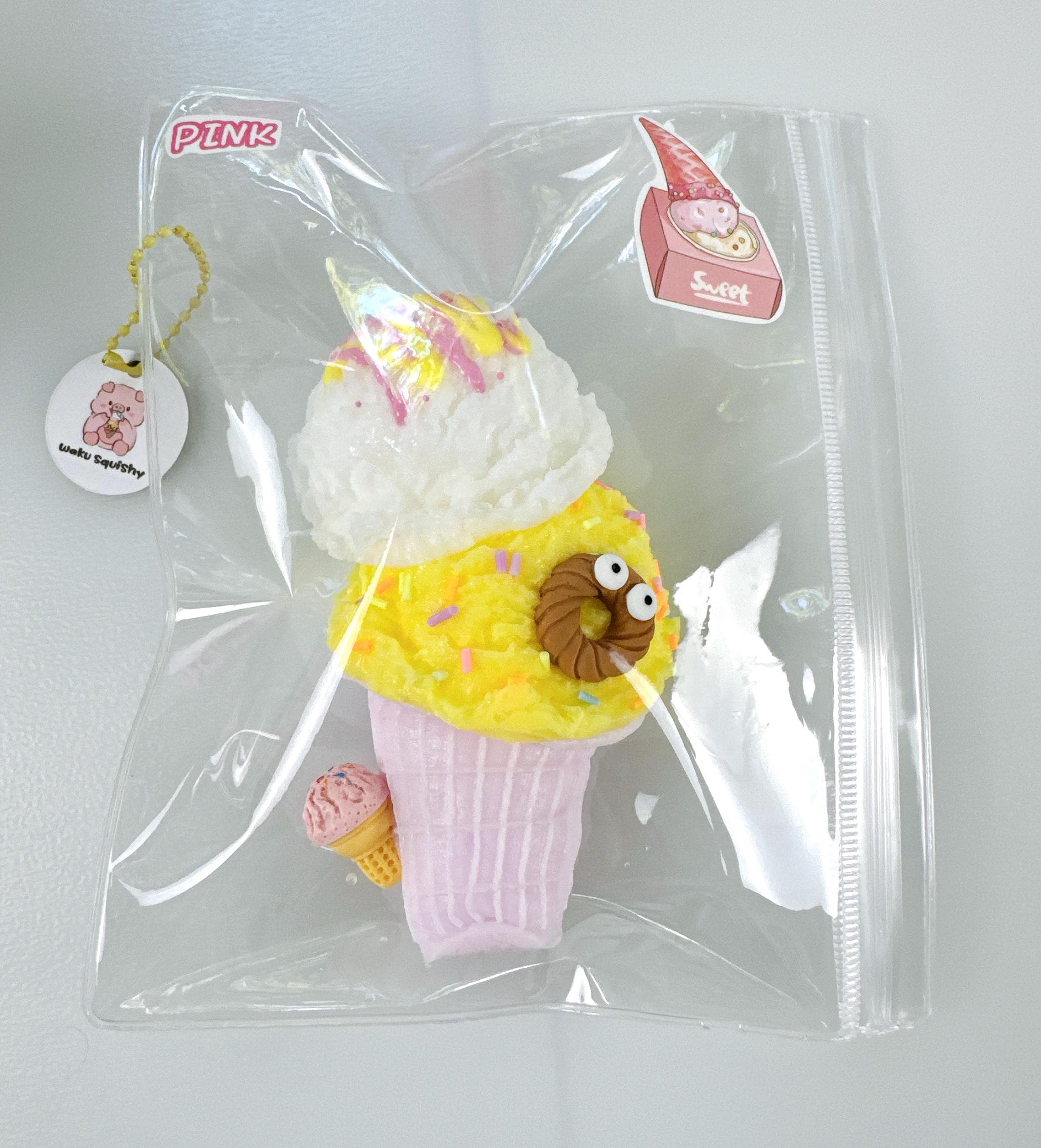 Ice Cream Taba Squishy Toy, Soft Stress Relief, Kawaii Cute Gift