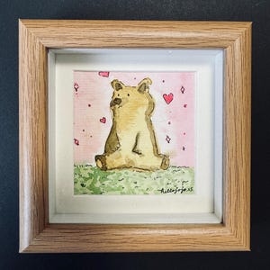 Original Mini Watercolour x Ink painting - Bear