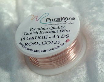wir0096 28 gauge ROSE GOLD Craft Wire Tarnish Resistant wire wrapping