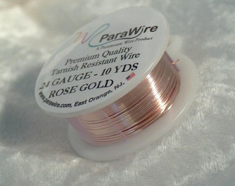 wir0096 28 gauge ROSE GOLD Craft Wire Tarnish Resistant wire wrapping