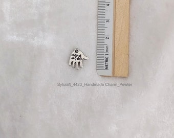 Made by Hand Pewter Charm Package of 6