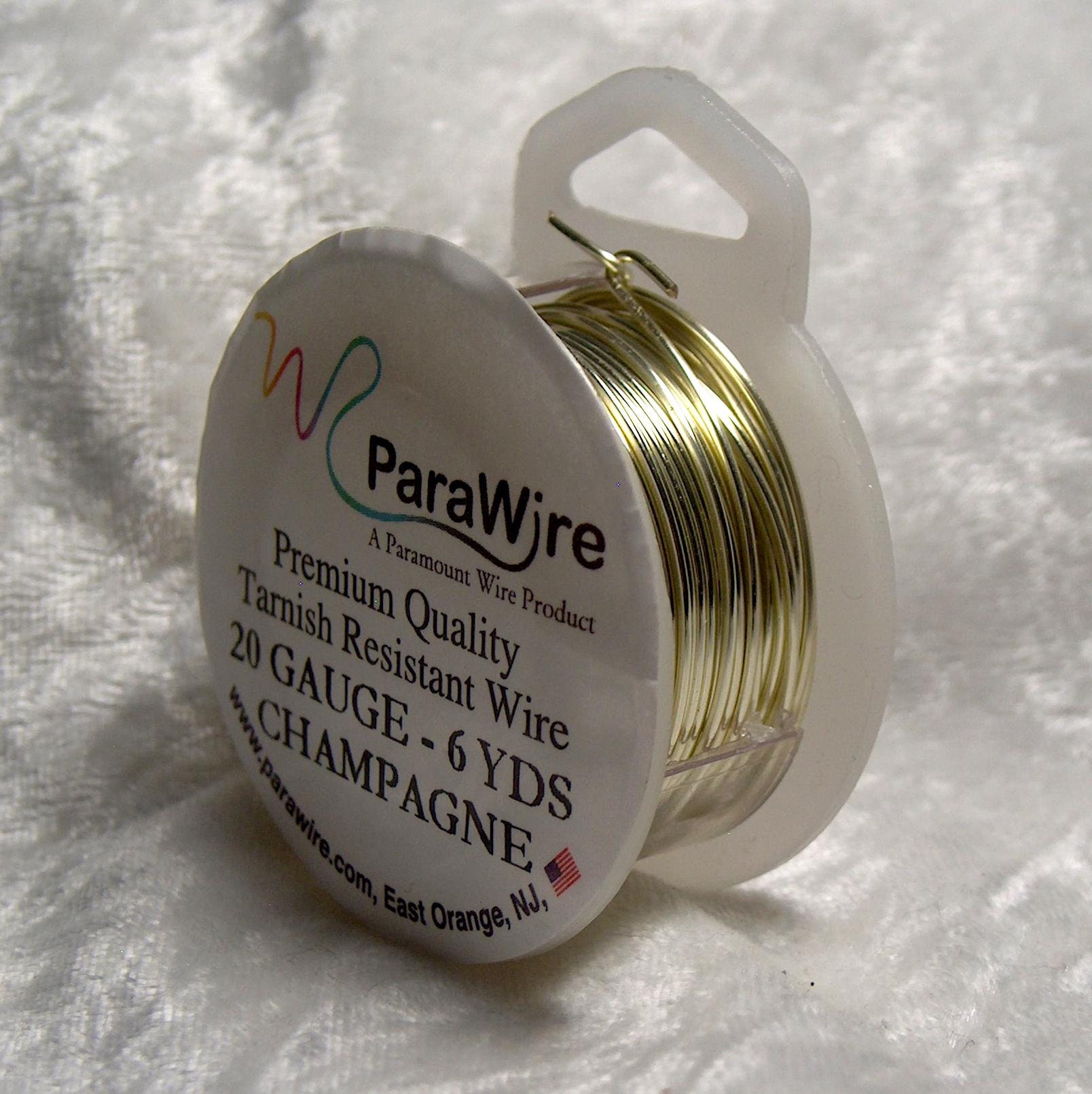 20 Gauge CHAMPAGNE GOLD Wire Round Tarnish Resistant Parawire