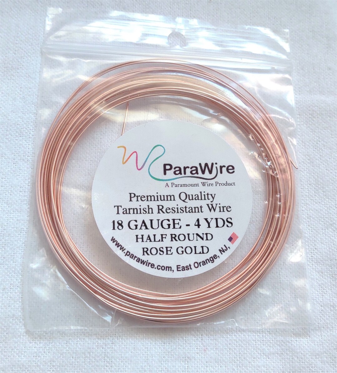 18 Gauge HALF Round ROSE GOLD Plated Wire Tarnish Resistant Etsy