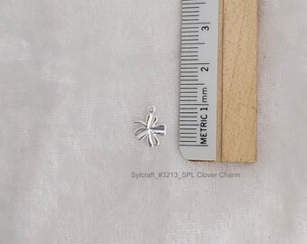 Silver Plated 4 leaf Clover Charm PACKAGE OF 10