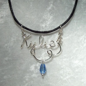 Personalized Fancy Wire Name Pendant | Name necklace | Silver Gold