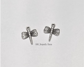 Dragonfly Charm Silver tone