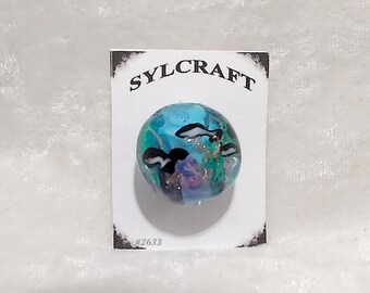 Orca Handmade lampwork glass bead | Whale beads | Aquarium bead