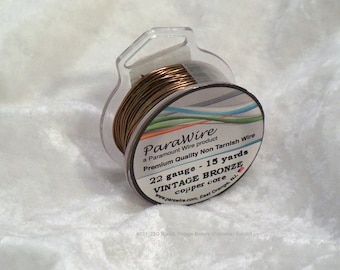 22 Gauge VINTAGE BRONZE silver plated wire Round Tarnish resistant Parawire