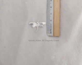 Dragonfly Charm Silver Plated  Package of 2