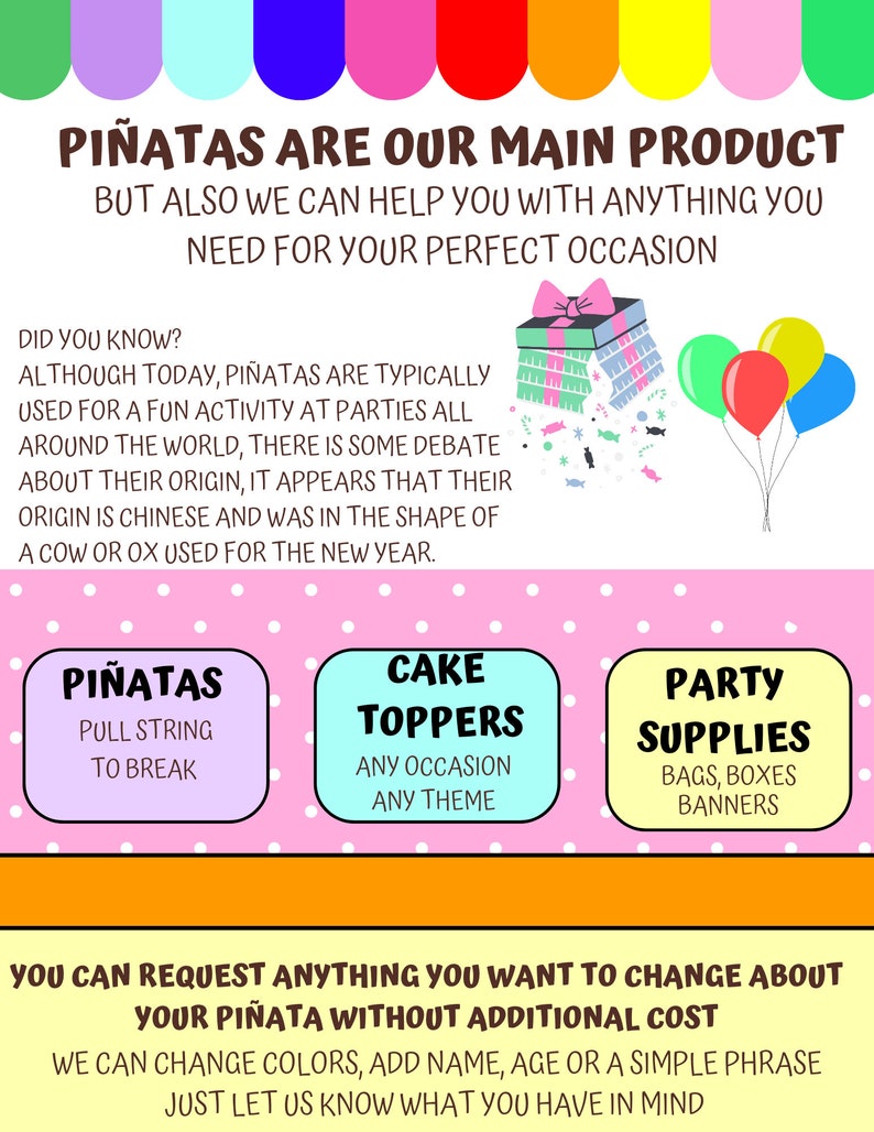 Pinata Text Cow Birthday Piñata: Rainbow Tissue Paper Party Game - Etsy