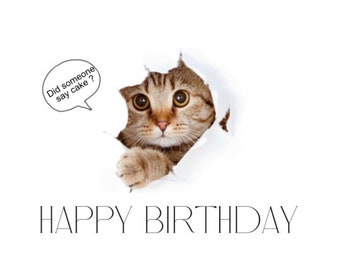 Funny animal birthday card