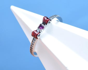 925 Sterling Silver Princess Snow White Bow Ring, Rings for Women, Fashion Jewelry, Gift for her