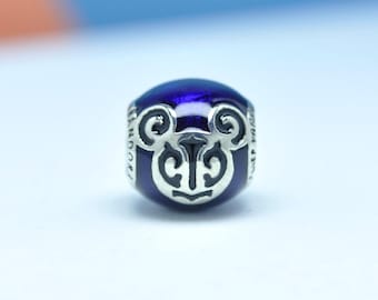 Sterling Silver Parks Mickey Magical Day Charm: Enamel Bead