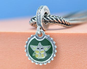 Exklusivt sterlingsilver med The Mandalorian Star Wars Grogu Baby Yoda-hänge