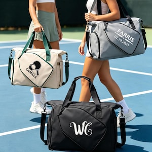 Personalized Embroidered Pickleball Bag, Custom Name Pickleball Crossbody, Sports Paddle Bag, Pickleball Gift for Mothers and Daughters image 12