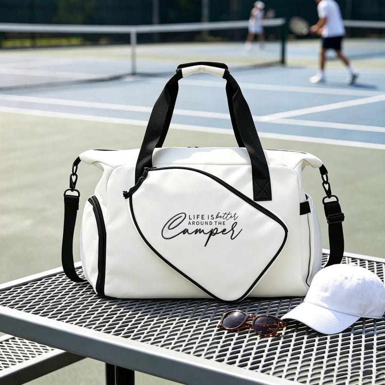 Personalisierte, bestickte Pickleball-Tragetasche, individuelle Sporttasche mit Schlägerfach Bild 1