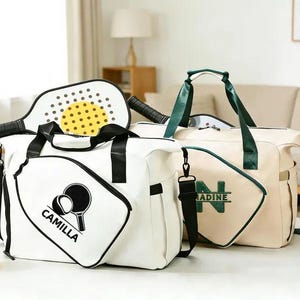 Personalized Embroidered Pickleball Bag, Custom Name Pickleball Crossbody, Sports Paddle Bag, Pickleball Gift for Mothers and Daughters image 1