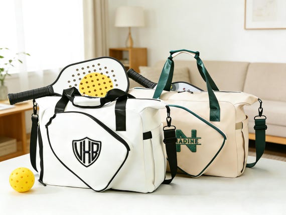 Sports Bag Gift for Pickleball Lover, Personalized Pickleball Bag, Embroidered Name Pickleball Tote Bag, Mother's Day & Father's Day Gift