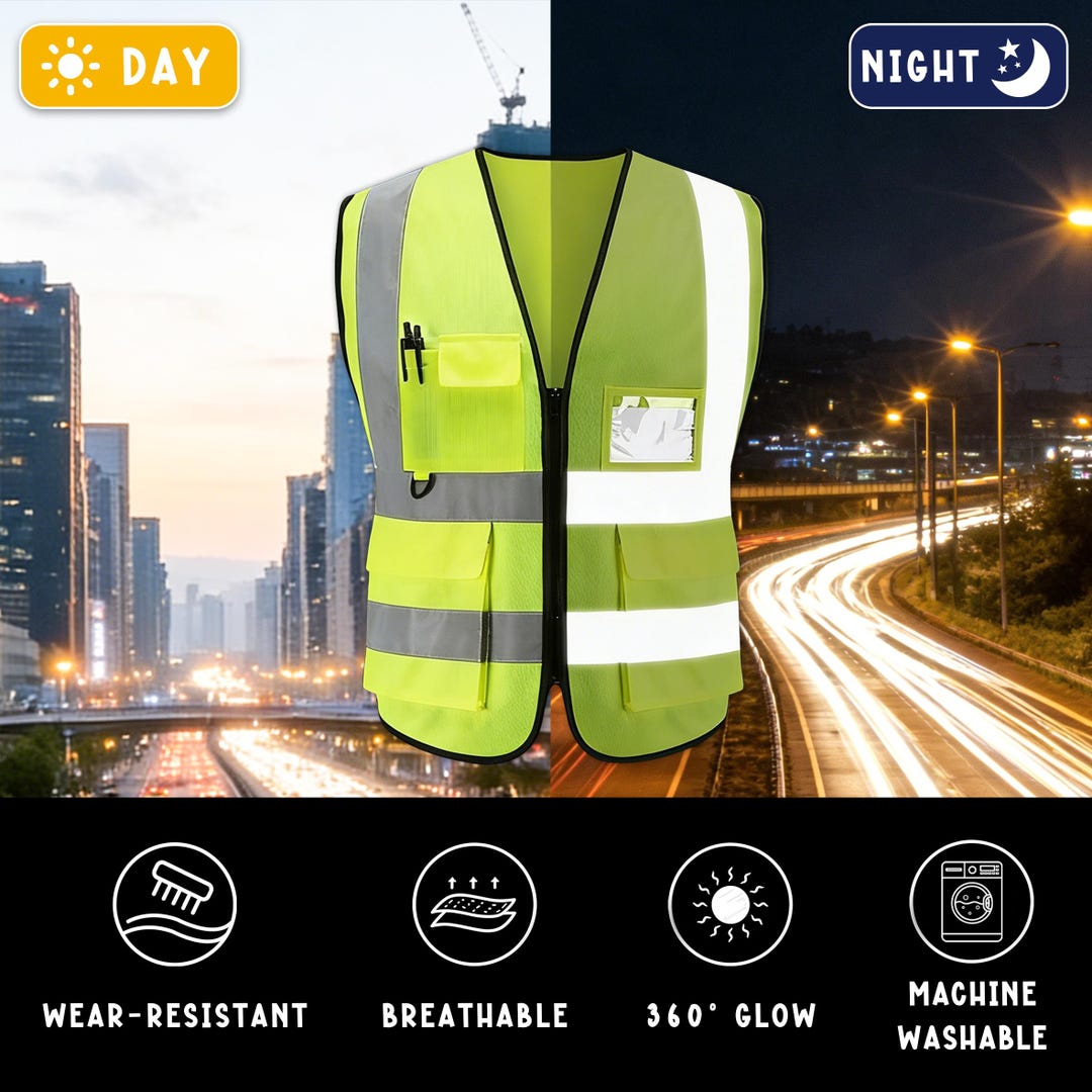 Custom Company Logo Safety Vest Personalized Business Workwear High Vis ...