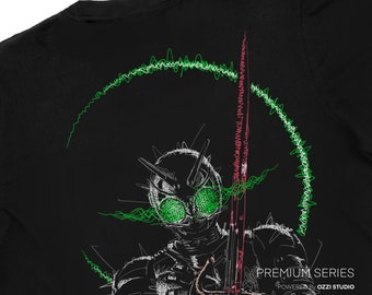 Camiseta masculina de manga curta Kamen Rider Shadow Moon, anime japonês, camisetas gráficas