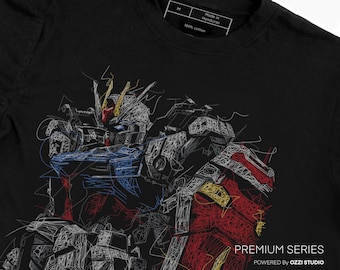 Strike Mobile Suit Gundam Japanese Anime Men's Short Sleeve Tshirt Graphic Tees