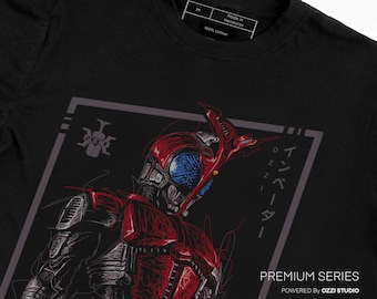 Camiseta masculina de manga curta Kamen Rider Kabuto, anime japonês, camisetas gráficas