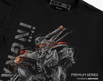 Camiseta masculina de manga curta Patlabor Super Robot Anime japonês com estampa gráfica