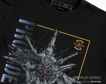 Camiseta masculina de manga curta Providence Mobile Suit Gundam Anime japonês com estampa gráfica