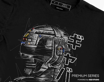 Camiseta masculina de manga curta de anime japonês Gavan com estampa