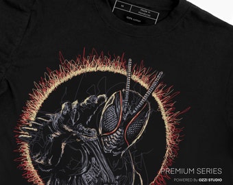 Camiseta masculina de manga curta Kamen Rider Black Sun, anime japonês, camisetas gráficas