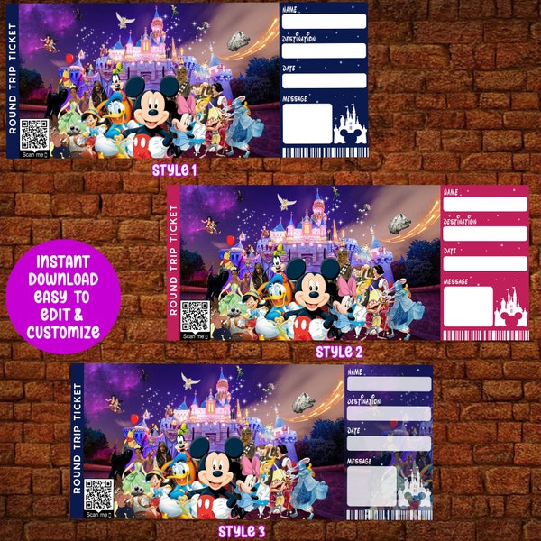 Disneyworld Ticket - Etsy