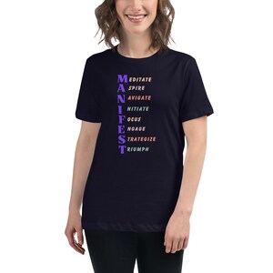 Manifestation Tshirt - Positive Thinking Tee for Daily Inspiration, Manifest Shirt, Meditate Shirt, Navigator Shirt, Daily Reminders Shirt