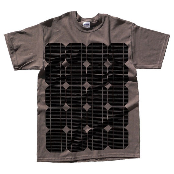 Solar Power T Shirt Solar Panel Print Geek Alternative Etsy
