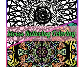 Libro para colorear de mandalas geométricas: Diseños dibujados a mano (Descarga digital, 15 páginas)