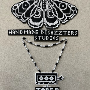 Tape B Cassette Character Perler Necklace