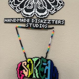 LSDream Name Plate Perler necklace