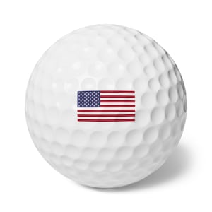 Patriotic Golf Balls Set, USA Flag Design, Perfect for Golf Lovers, Gifts for Dads and Graduations, Holiday Accessories, Sporty Gifts
