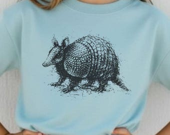 Armadillo Sketch Shirt, Texas Armadillo Comfort Colors Tee, Desert Animal Kids, Adults Gift