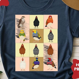Finkar-tröja, finkar, kycklingar och hökar-t-shirt, zebrafink-t-shirt, naturälskare unisex långärmad, lantlig grafik-tröja