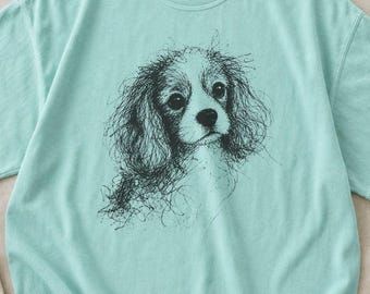 Comfort Colors®  Cavalier King Charles Spaniel Sketch Shirt, Hand Drawn Dog  Style Tee, Pet Lover Gift Unisex