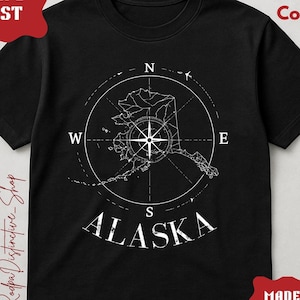 Alaska-kort, souvenir för utomhusvandring, present till upptäcktsresande, bekväma färger, Alaska-kompass