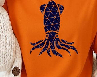 T-shirt Giant Squid, uniseks jerseytop Ocean Lover