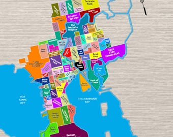 Kaart van de buurten van Tamper