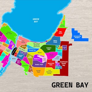 Green Bay Viertel Poster Karte